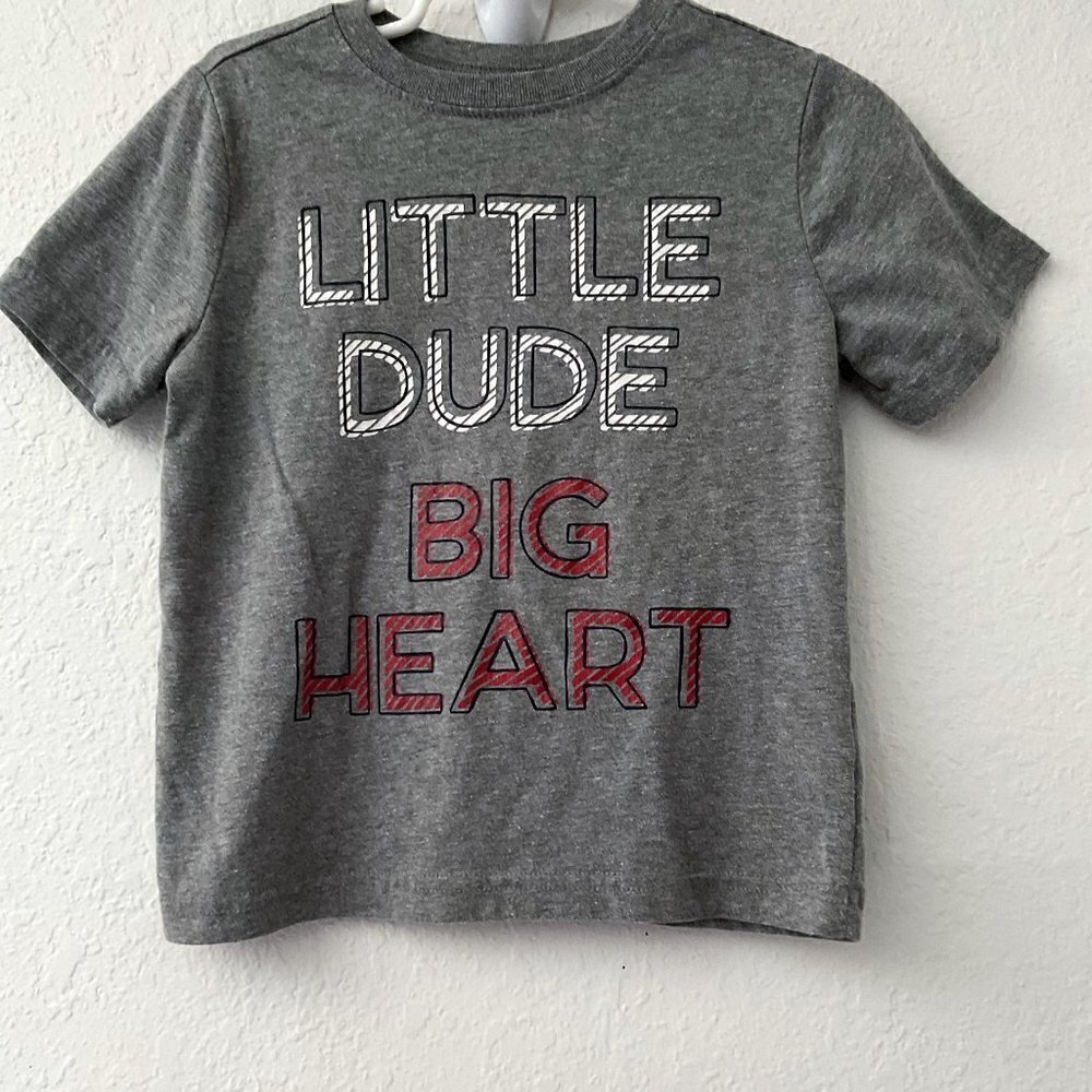 BOYS LITTLE DUDE BIG HEART SHORT SLEEVES T-SHIRT